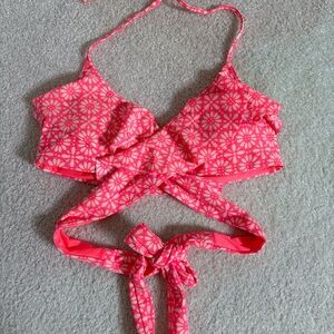 Aerie Pink Floral Bikini Top
